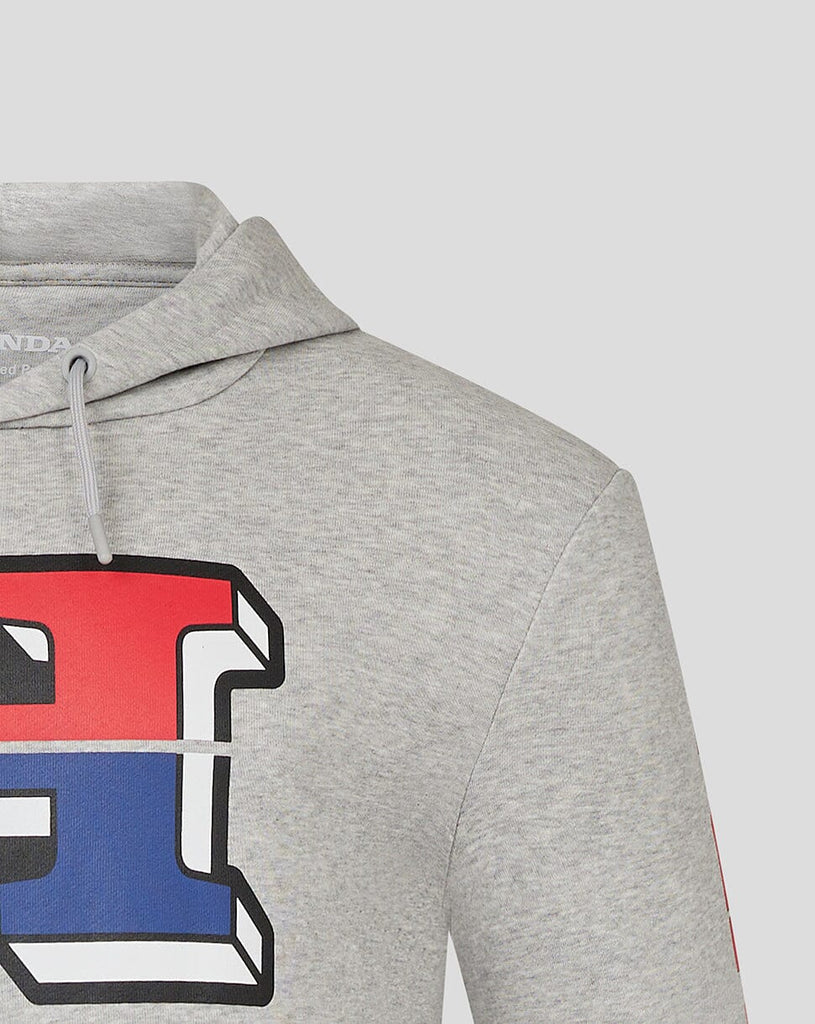 Honda Racing Repsol Men's Large Logo Hoodie - Grey Hoodies Honda Racing 