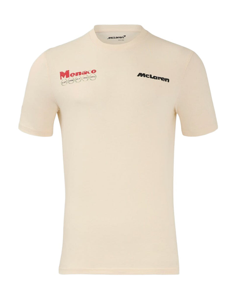 McLaren Racing F1 Special Edition Men's Monaco GP Heritage T-Shirt - Off White T-shirts McLaren-Castore 