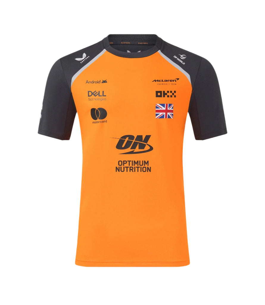 McLaren F1 2025 Men's Lando Norris Team T-Shirt - Papaya/Phantom T-shirts McLaren-Castore S Orange 