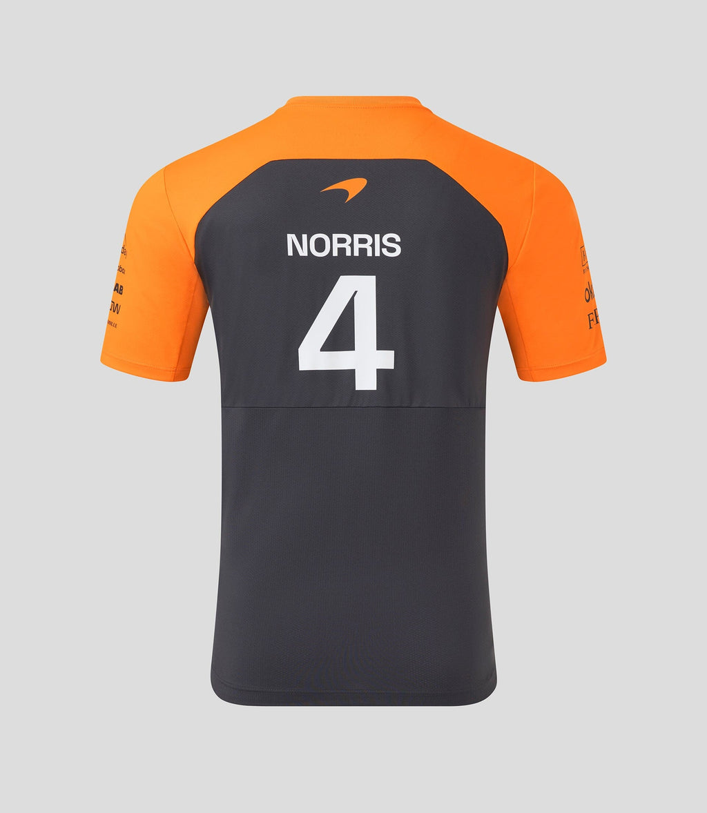 McLaren F1 2025 Men's Lando Norris Team T-Shirt - Papaya/Phantom T-shirts McLaren-Castore 