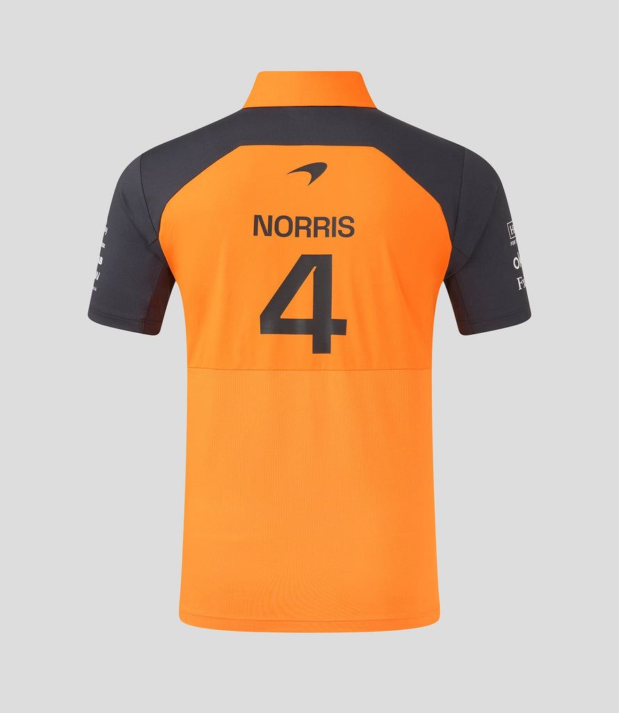 McLaren F1 Men's 2025 Lando Norris Team Drivers Polo - Papaya Polos McLaren-Castore 