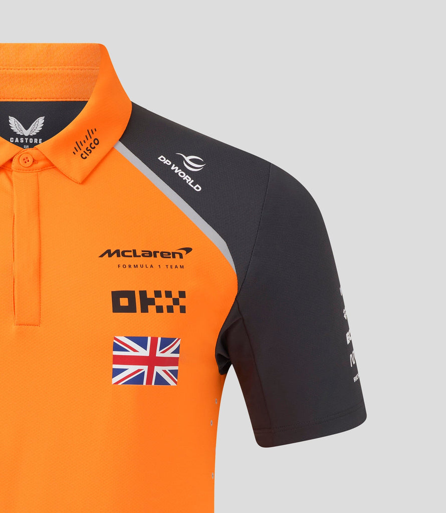 McLaren F1 Men's 2025 Lando Norris Team Drivers Polo - Papaya Polos McLaren-Castore 