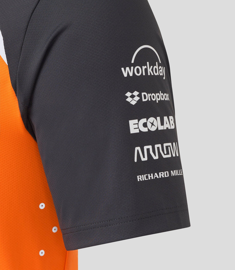 McLaren F1 Men's 2025 Oscar Piastri Team Set Up T-Shirt - Papaya/Phantom T-shirts McLaren-Castore 