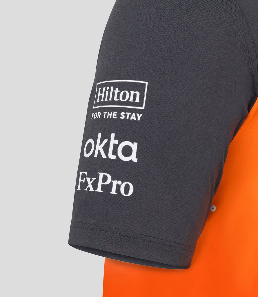 McLaren F1 Men's 2025 Oscar Piastri Team Set Up T-Shirt - Papaya/Phantom T-shirts McLaren-Castore 