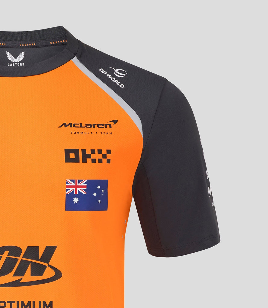 McLaren F1 Men's 2025 Oscar Piastri Team Set Up T-Shirt - Papaya/Phantom T-shirts McLaren-Castore 