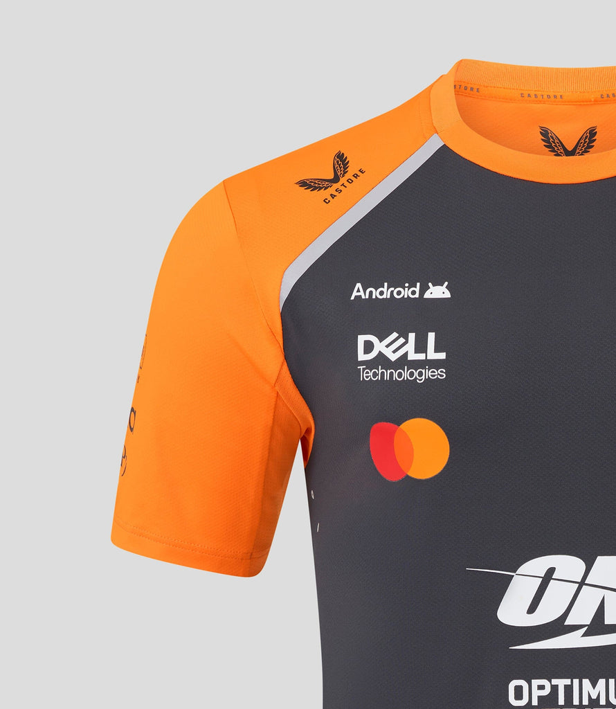 McLaren F1 Men's 2025 Oscar Piastri Team Set Up T-Shirt - Papaya/Phantom T-shirts McLaren-Castore 