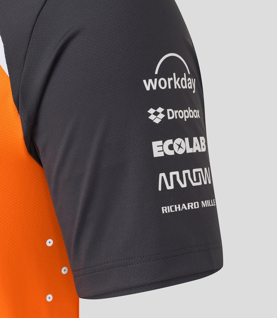 McLaren F1 Men's 2025 Oscar Piastri Team Polo Shirt - Papaya Polos McLaren-Castore 