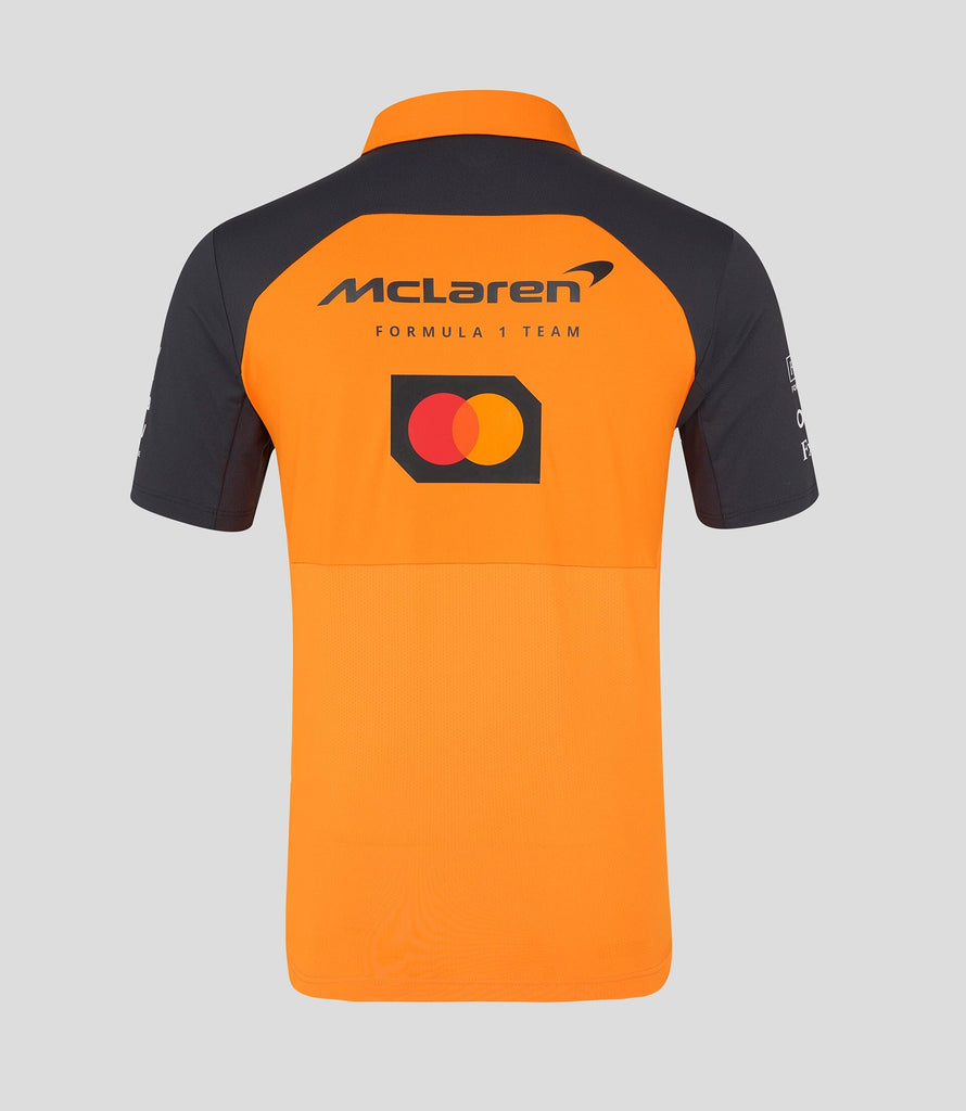 McLaren F1 2025 Men's Team Polo Shirt - Papaya Polos McLaren-Castore 