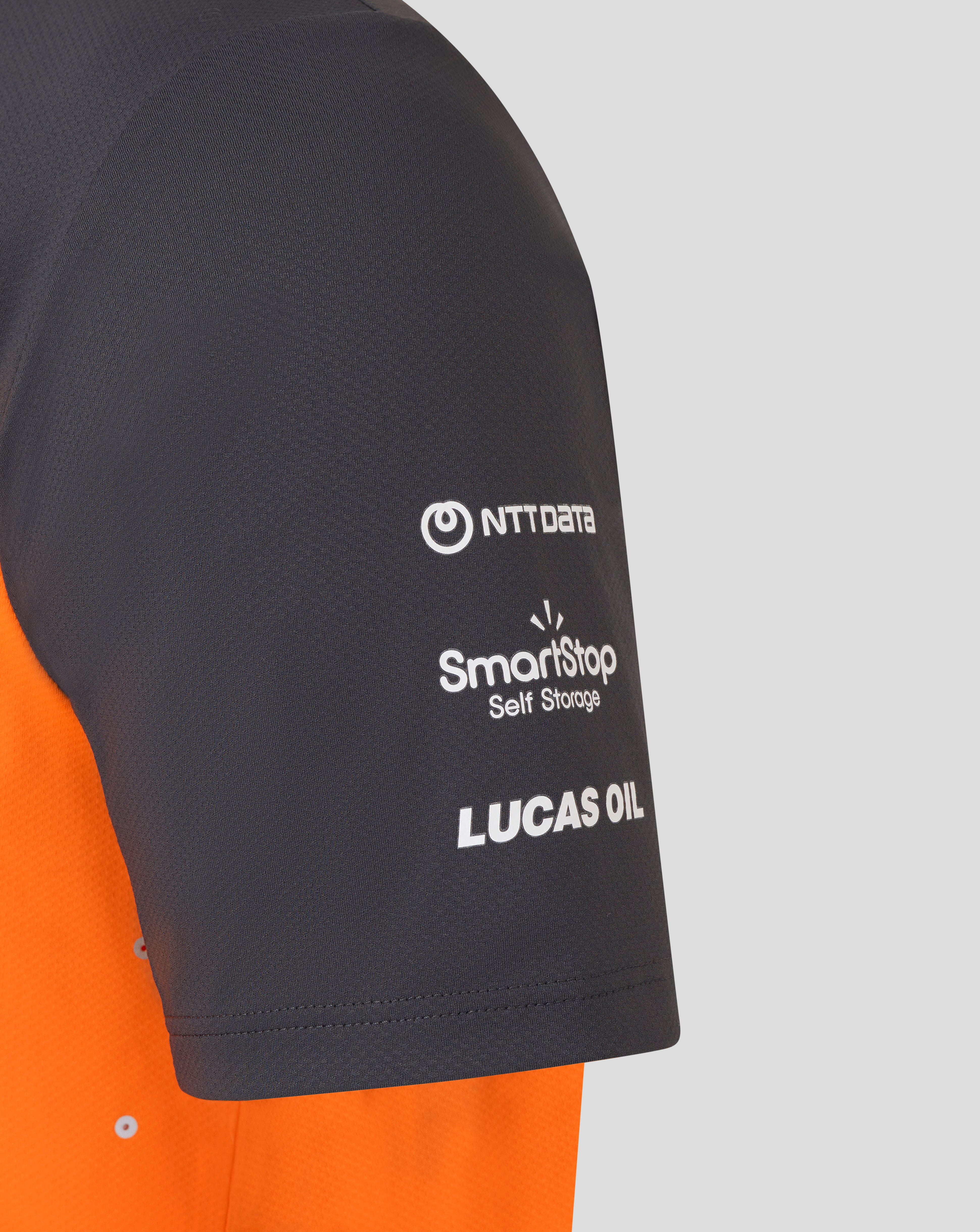 McLaren Indy Car 2025 Men's Team Polo Shirt - Papaya Polos McLaren Indy 