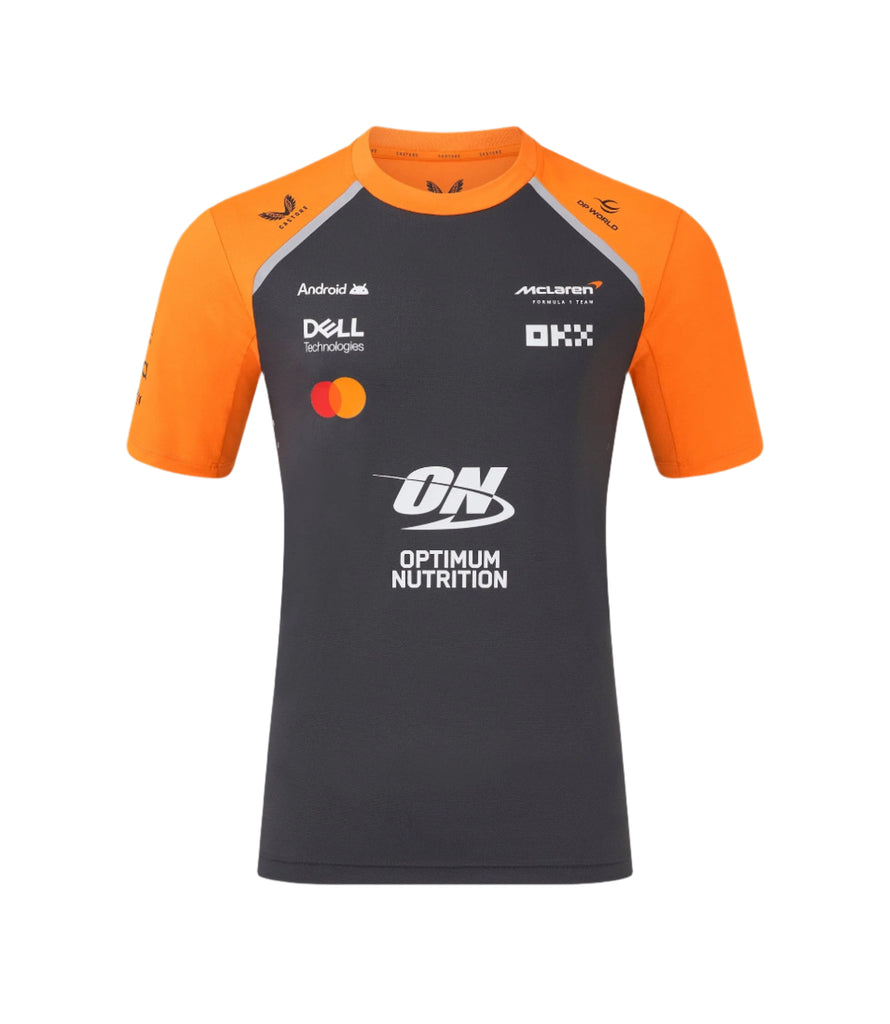 McLaren F1 2025 Men's Team T-Shirt - Papaya/Phantom T-shirts McLaren-Castore S Gray 