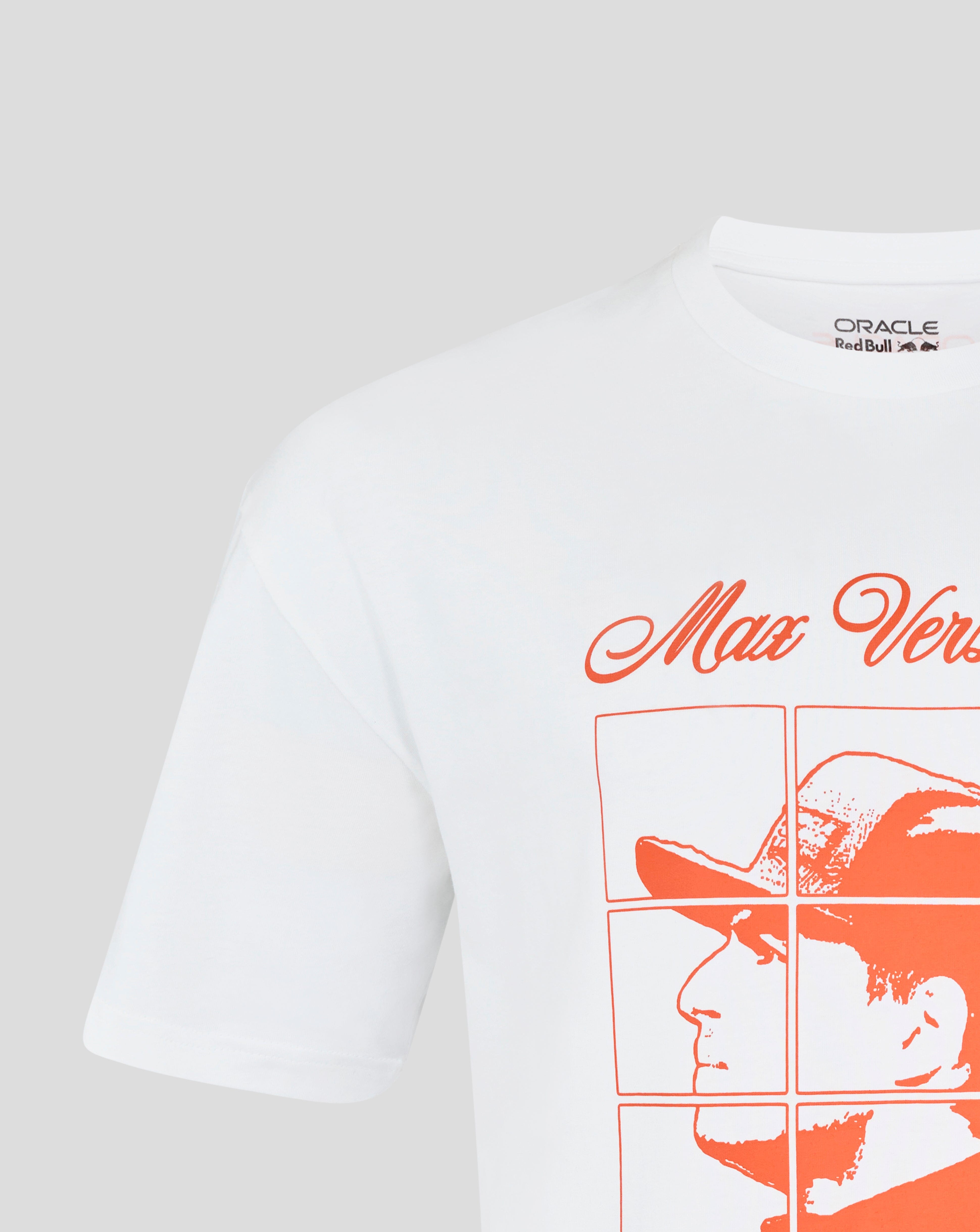 Red Bull Racing F1 Max Verstappen Puzzle T-Shirt - Exotic Orange/White T-shirts Red Bull Racing 