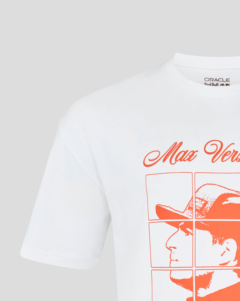 Red Bull Racing F1 Max Verstappen Puzzle T-Shirt - Exotic Orange/White T-shirts Red Bull Racing 