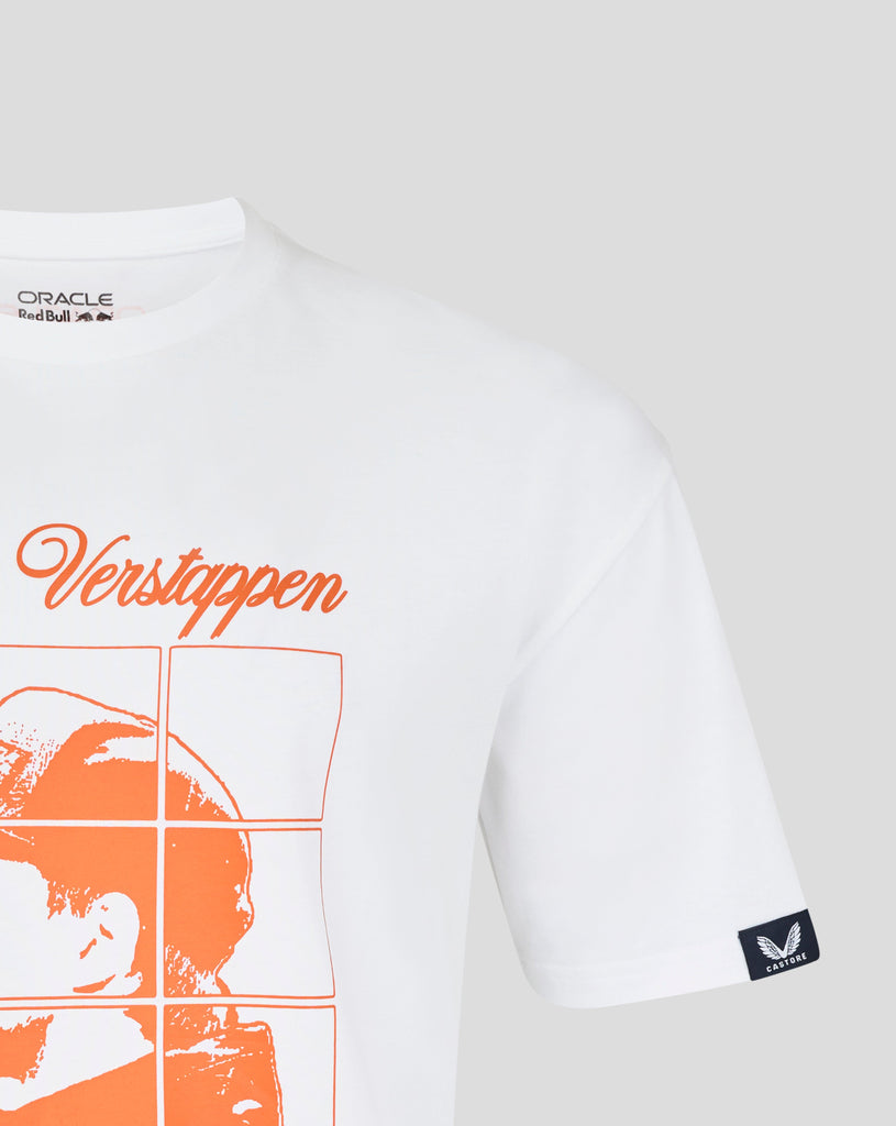 Red Bull Racing F1 Max Verstappen Puzzle T-Shirt - Exotic Orange/White T-shirts Red Bull Racing 