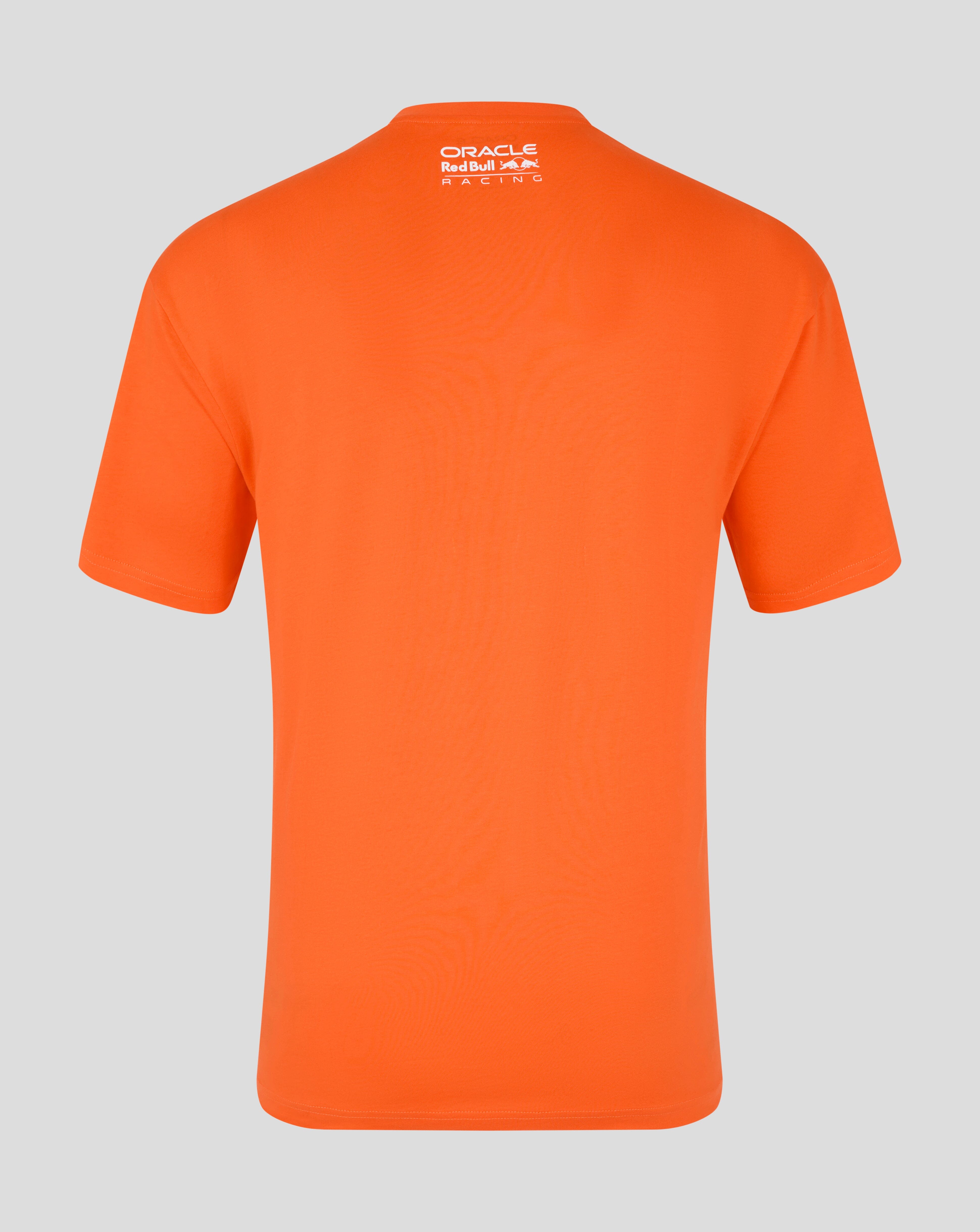 Red Bull Racing F1 Max Verstappen Puzzle T-Shirt - Exotic Orange T-shirts Red Bull Racing 