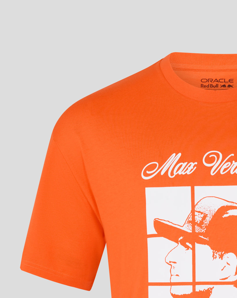 Red Bull Racing F1 Max Verstappen Puzzle T-Shirt - Exotic Orange T-shirts Red Bull Racing 