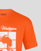 Red Bull Racing F1 Max Verstappen Puzzle T-Shirt - Exotic Orange T-shirts Red Bull Racing 
