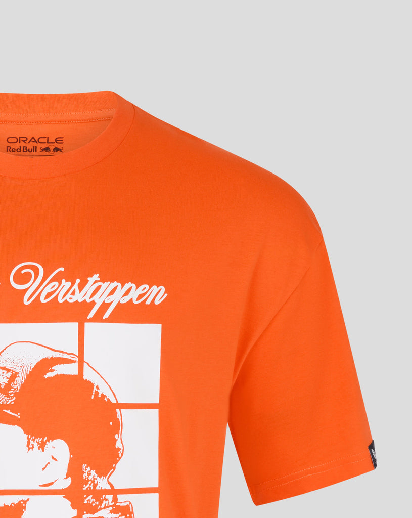 Red Bull Racing F1 Max Verstappen Puzzle T-Shirt - Exotic Orange T-shirts Red Bull Racing 