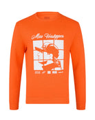 Red Bull Racing F1 Max Verstappen Puzzle Crew Sweatshirt - Exotic Orange Hoodies Red Bull Racing 