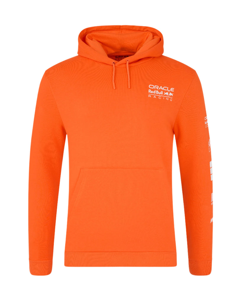 Red Bull Racing F1 Max Verstappen Puzzle Pullover Hoodie - Exotic Orange Hoodies Red Bull Racing 