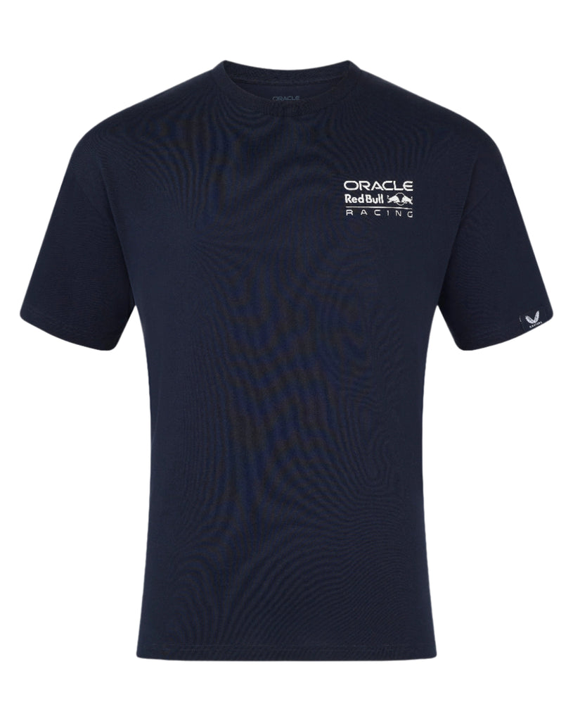 Red Bull Racing F1 Max Verstappen Oversized Crest T-Shirt - Night Sky T-shirts Red Bull Racing 