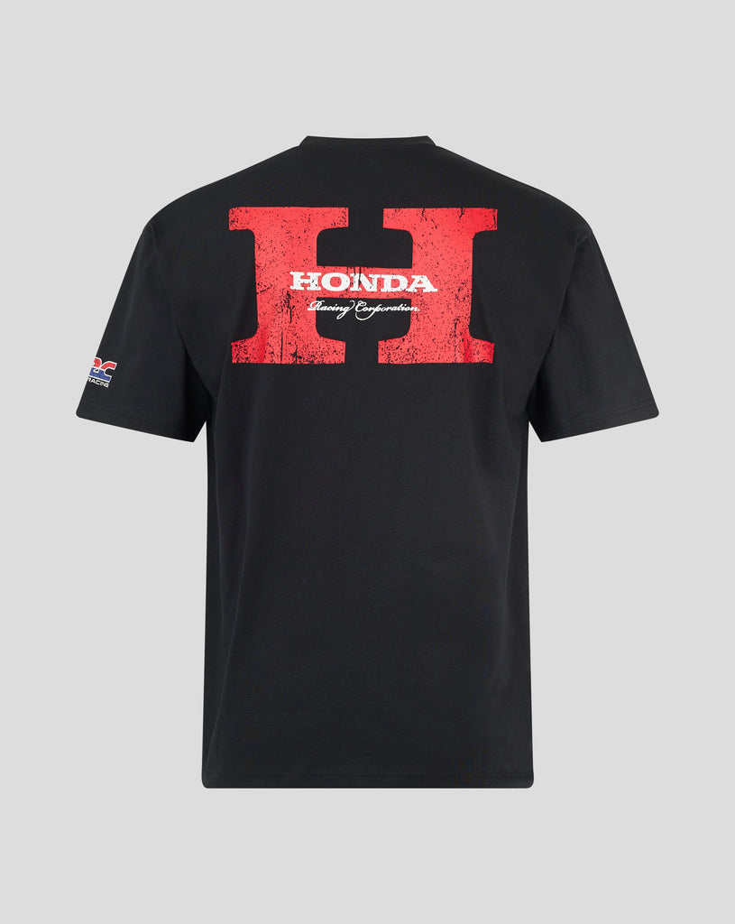 Honda Racing Repsol Distressed Logo Oversized T-Shirt- Black T-shirts Honda Racing 