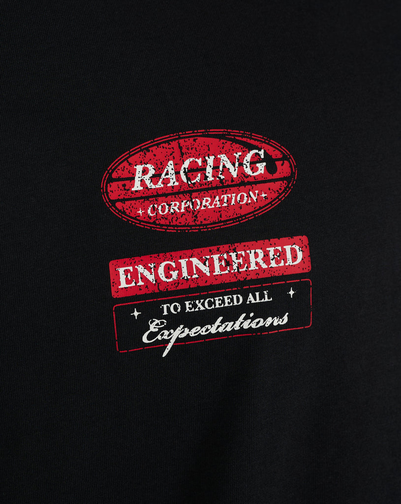 Honda Racing Repsol Distressed Logo Oversized T-Shirt- Black T-shirts Honda Racing 