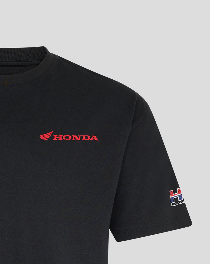 Honda Racing Repsol Distressed Logo Oversized T-Shirt- Black T-shirts Honda Racing 