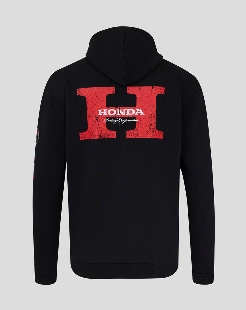 Honda Racing Repsol Distressed Logo Hoodie - Black Hoodies Honda Racing 