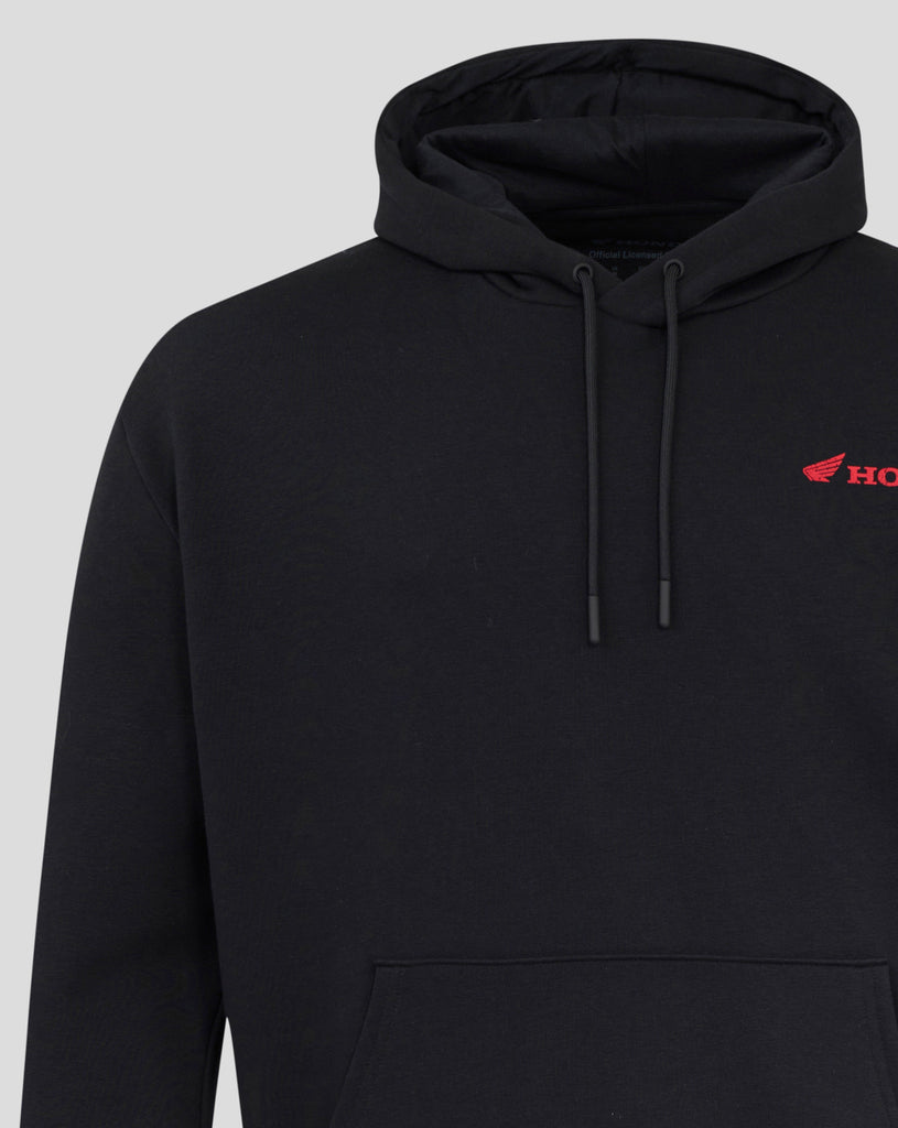 Honda Racing Repsol Distressed Logo Hoodie - Black Hoodies Honda Racing 