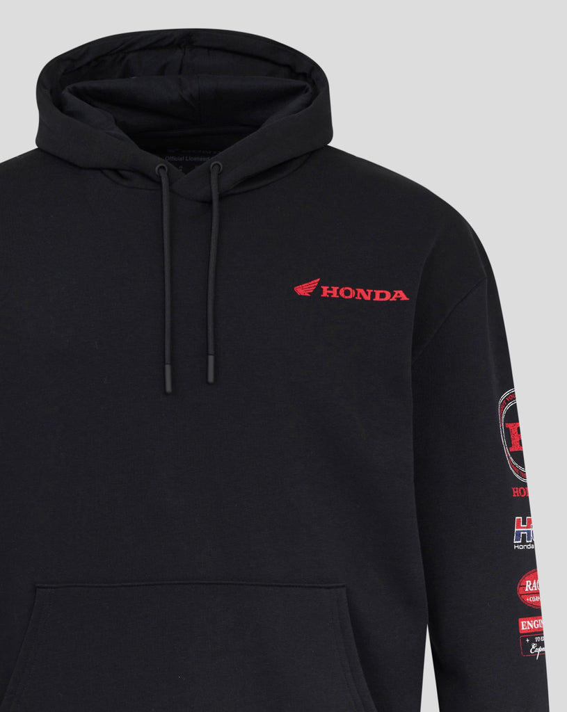 Honda Racing Repsol Distressed Logo Hoodie - Black Hoodies Honda Racing 