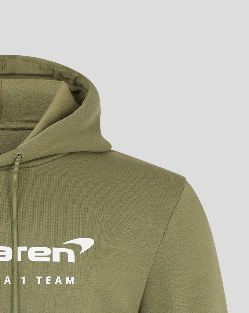 McLaren F1 Core Essentials Logo Hoodie - Papaya/Green/Pink Hoodies McLaren-Castore 