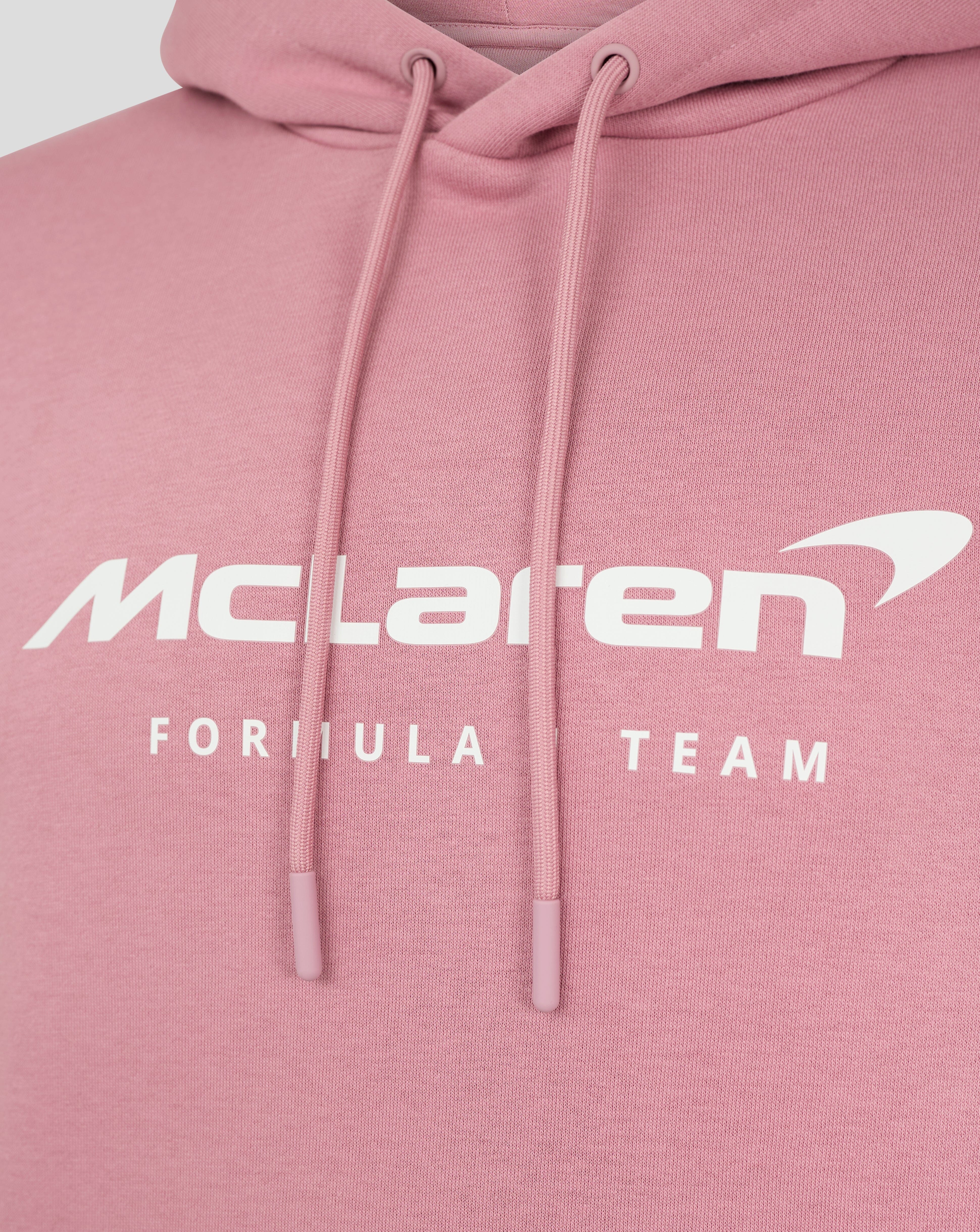 McLaren F1 Core Essentials Logo Hoodie - Papaya/Green/Pink Hoodies McLaren-Castore 
