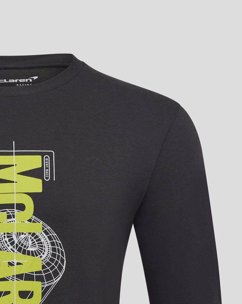 McLaren F1 Night Race Graphic Long Sleeve T-Shirt - Phantom T-shirts McLaren-Castore 