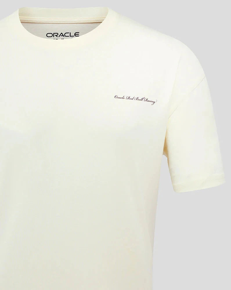 Red Bull Racing F1 Heritage Script T-Shirt - Egret T-shirts Red Bull Racing 