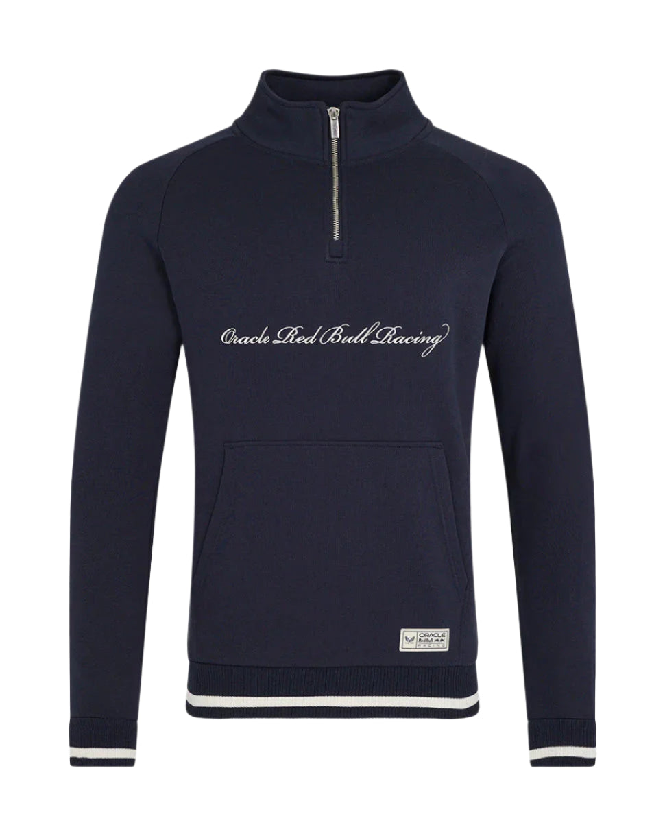 Red Bull Racing F1 Heritage Script 1/4 Zip Sweater - Navy Sweaters Red Bull Racing 
