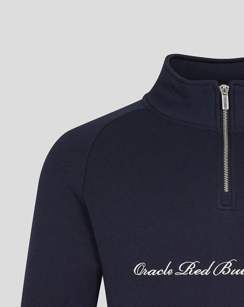 Red Bull Racing F1 Heritage Script 1/4 Zip Sweater - Navy Sweaters Red Bull Racing 