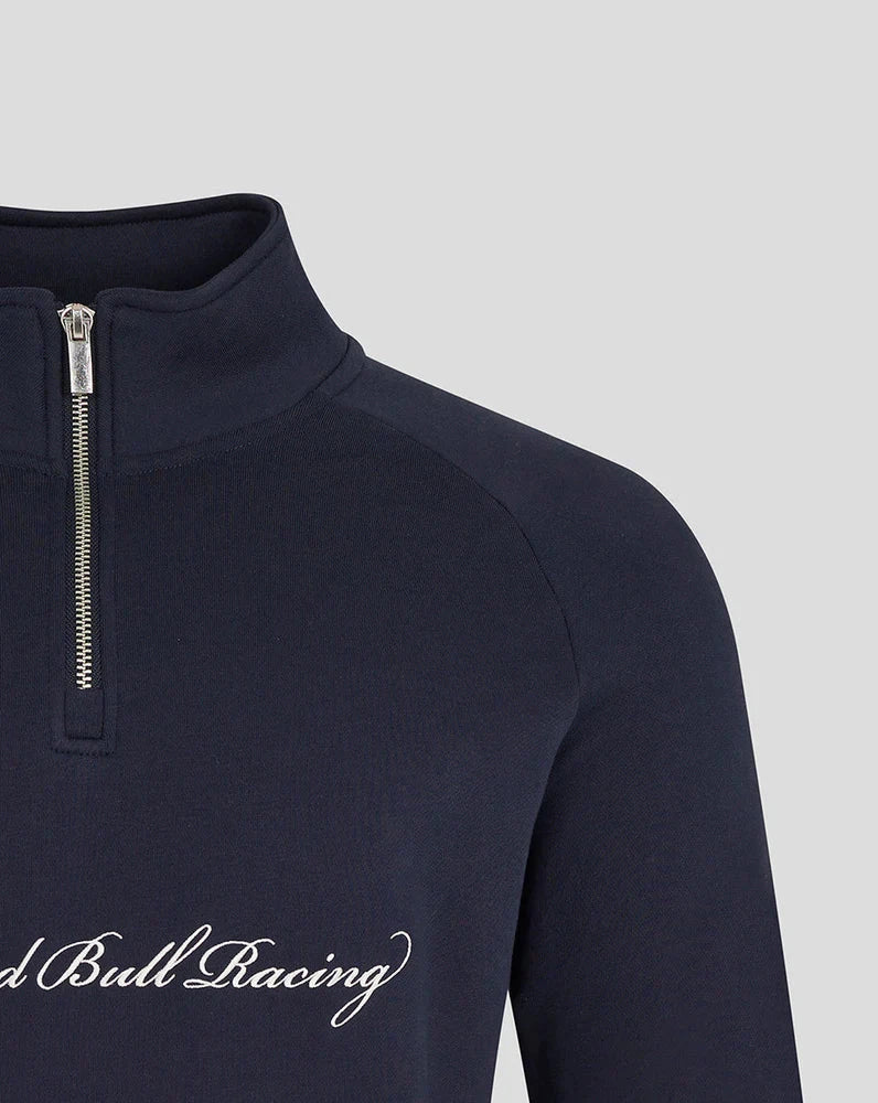 Red Bull Racing F1 Heritage Script 1/4 Zip Sweater - Navy Sweaters Red Bull Racing 