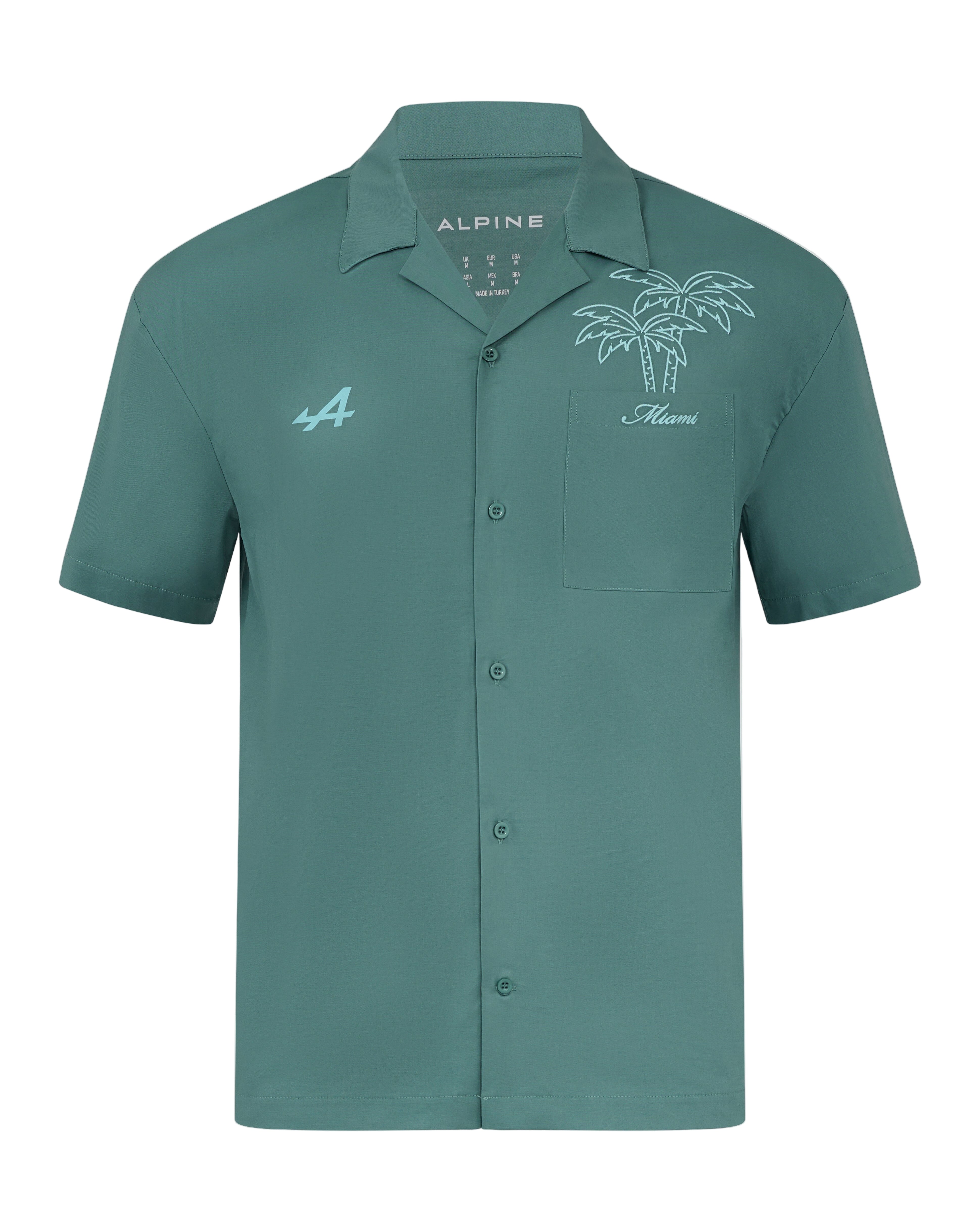 Alpine Racing F1 Special Edition Miami Oversized Button Down Shirt - North Atlantic Shirts Alpine 