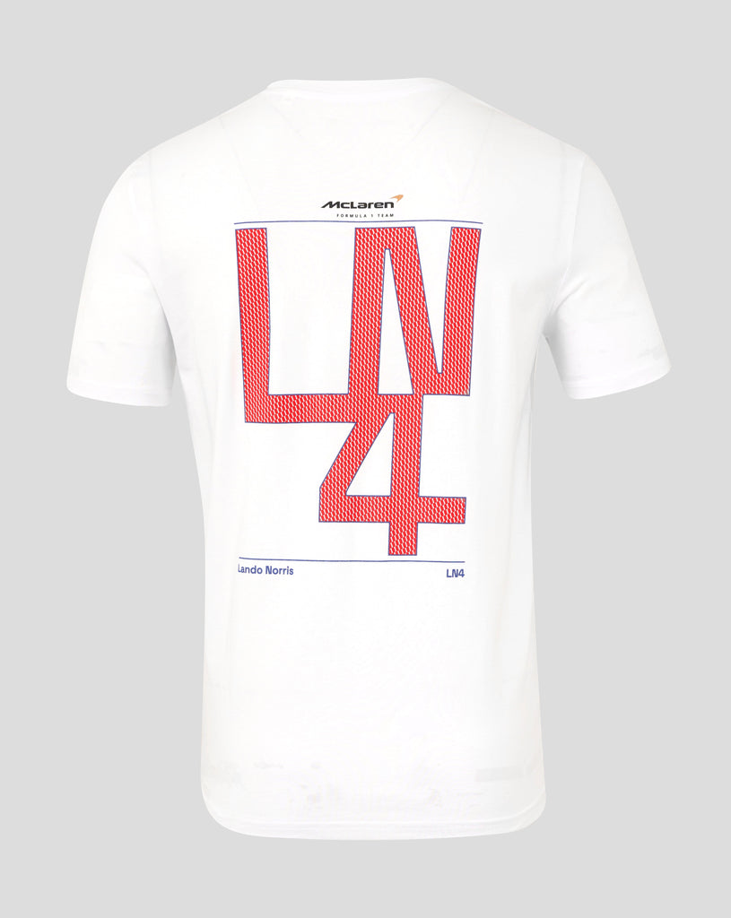 McLaren F1 Lando Norris Silverstone T-Shirt - White/Black T-shirts McLaren-Castore 