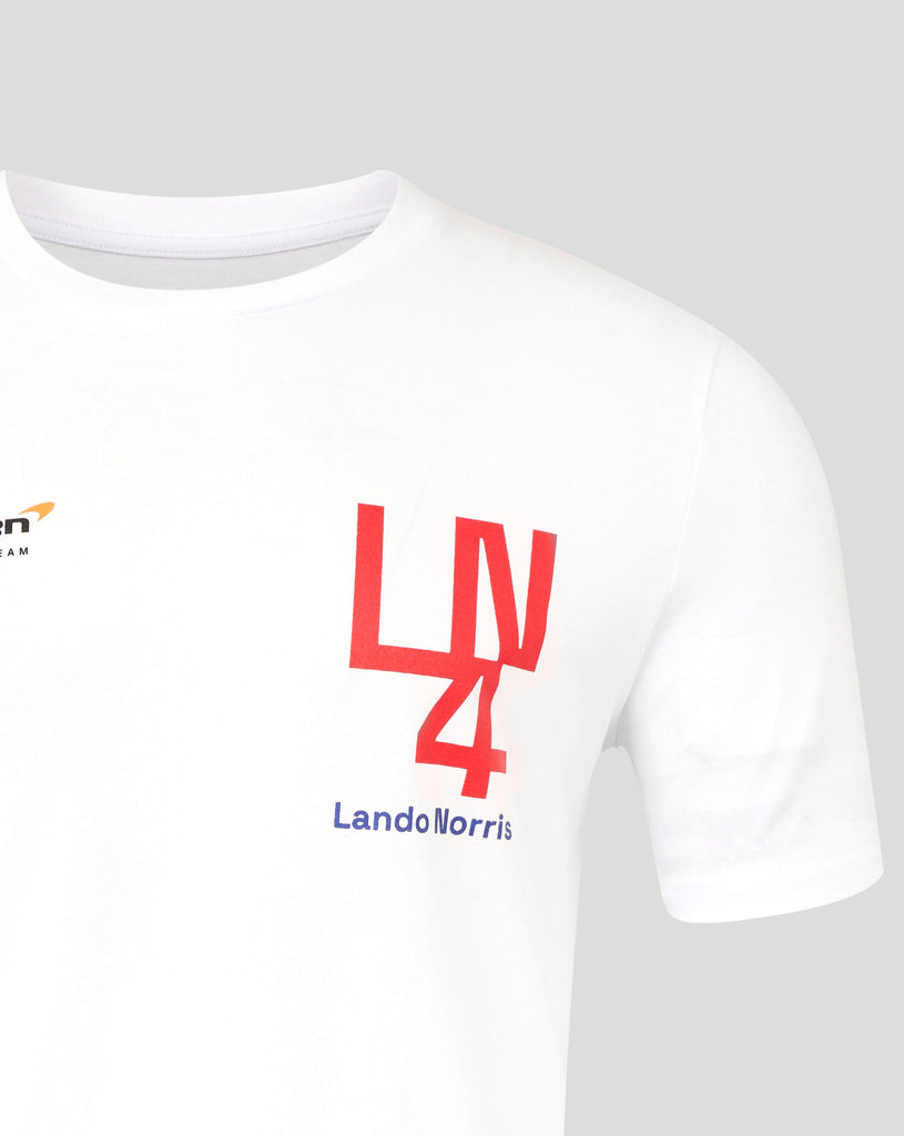 McLaren F1 Lando Norris Silverstone T-Shirt - White/Black T-shirts McLaren-Castore 