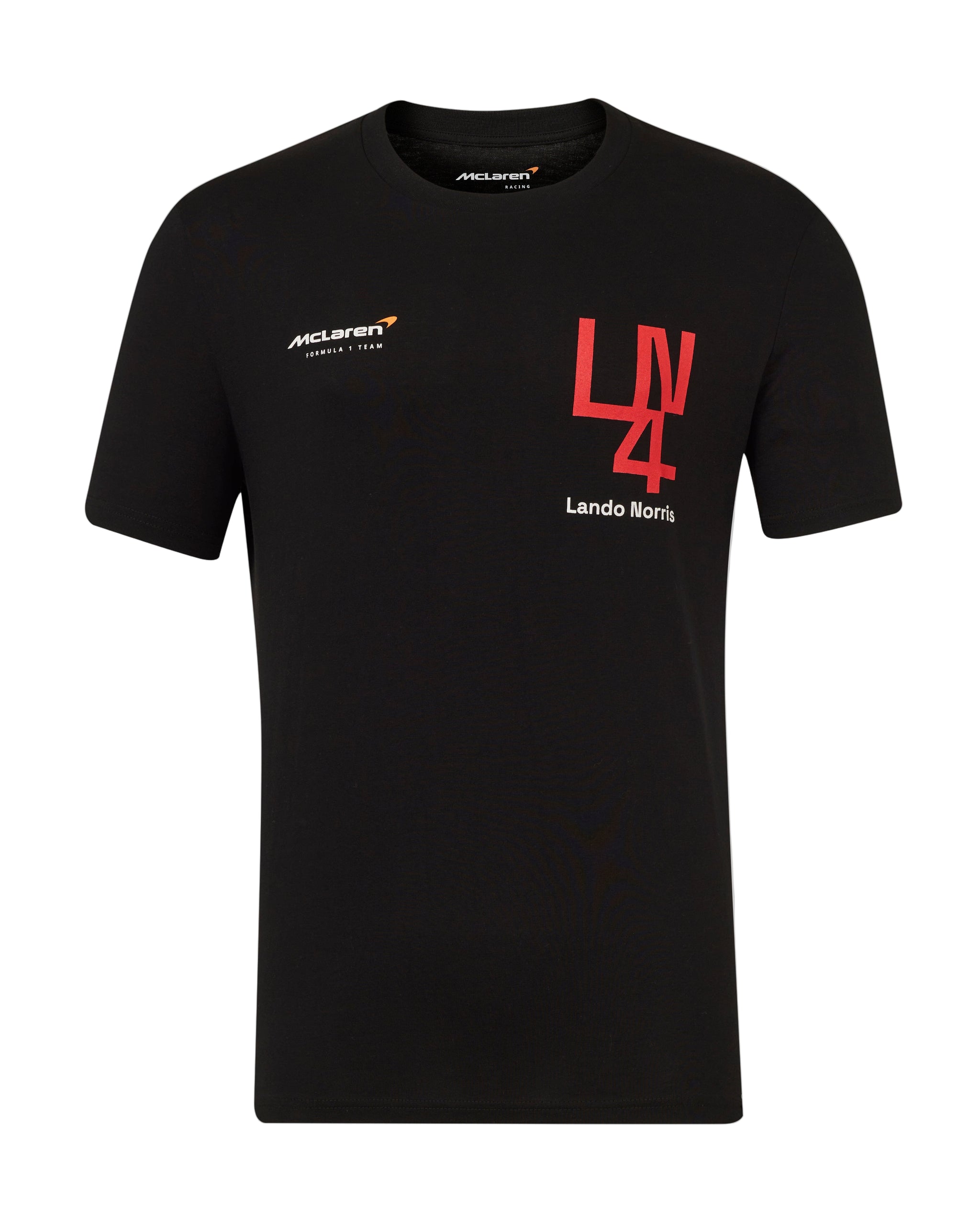 T-Shirt Officiel McLaren F1 Team 2025 - Lando Norris LN4 - Blanc Aigrette - Coton Qualité