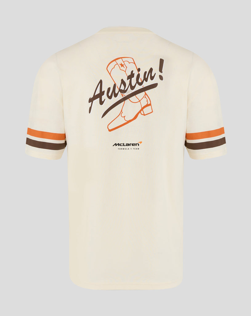 McLaren F1 USA Austin GP Stripe Sleeve T-Shirt - White/Phantom T-shirts McLaren-Castore 