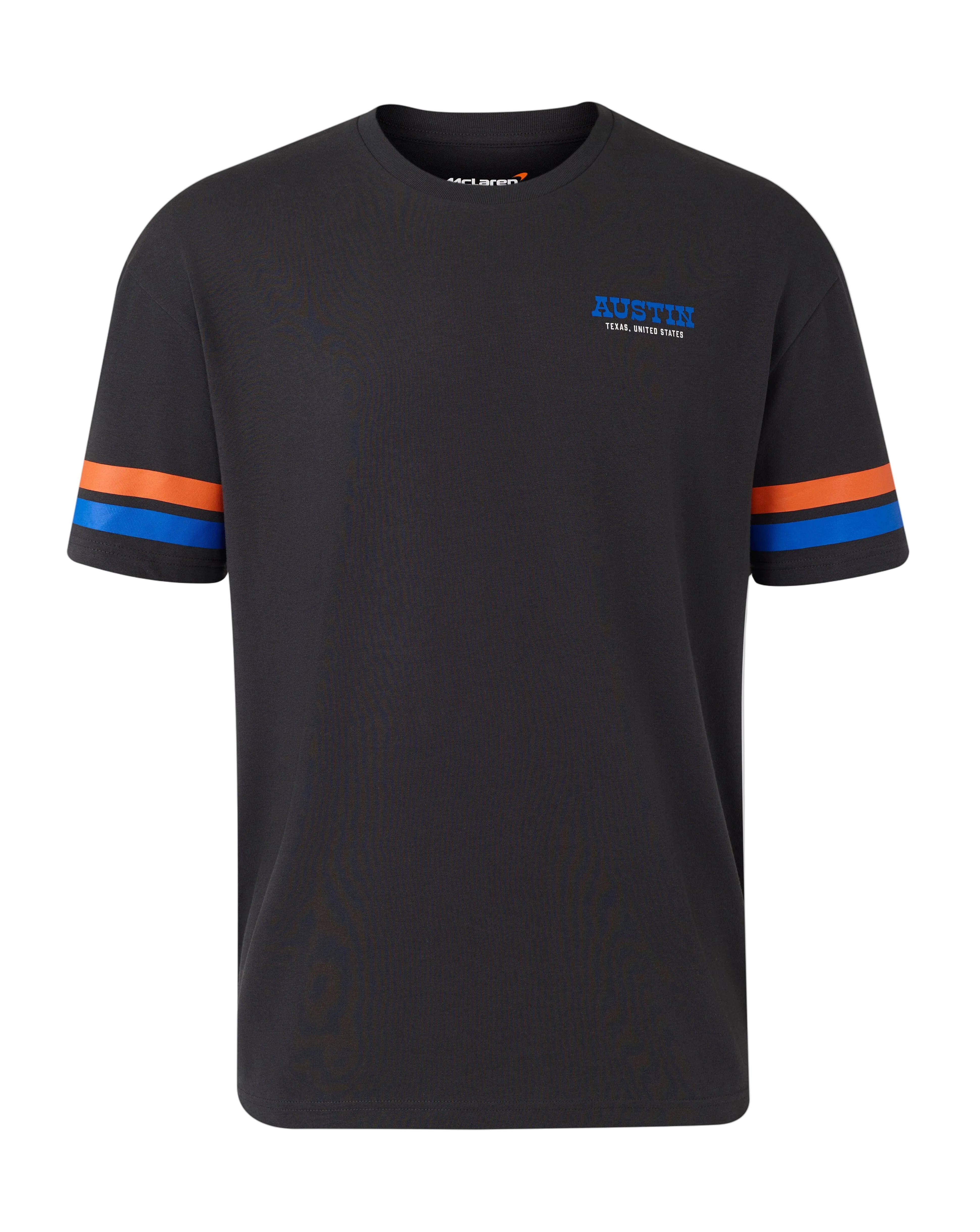 McLaren F1 USA Austin GP Stripe Sleeve T-Shirt - White/Phantom T-shirts McLaren-Castore S Gray 