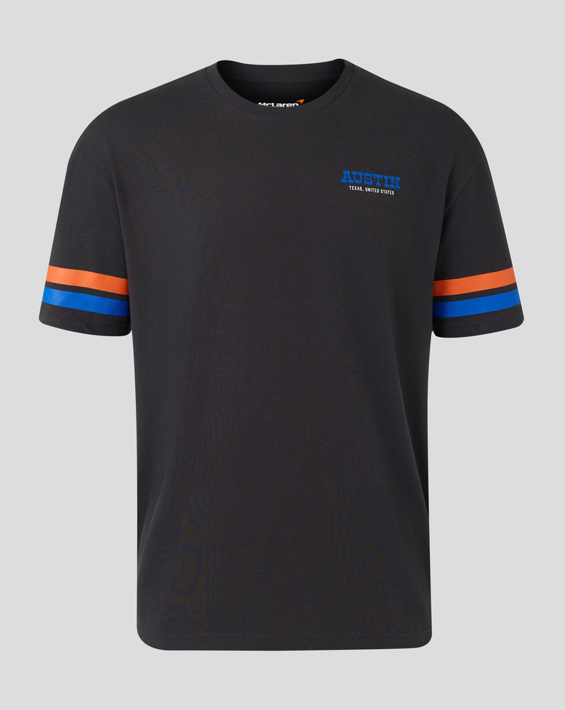 McLaren F1 USA Austin GP Stripe Sleeve T-Shirt - White/Phantom T-shirts McLaren-Castore S Gray 