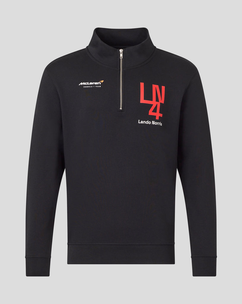 McLaren F1 Lando Norris Silverstone 1/4 Zip Midlayer - Black Sweaters McLaren-Castore 