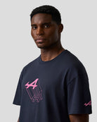 Alpine Racing F1 'A' Graphic Relaxed Fit T-Shirt - Navy
