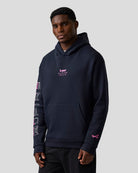 Alpine Racing F1 Sleeve Graphic Relaxed Fit Pullover Hoodie - Navy