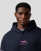 Alpine Racing F1 Sleeve Graphic Relaxed Fit Pullover Hoodie - Navy