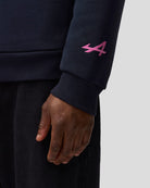 Alpine Racing F1 Sleeve Graphic Relaxed Fit Pullover Hoodie - Navy