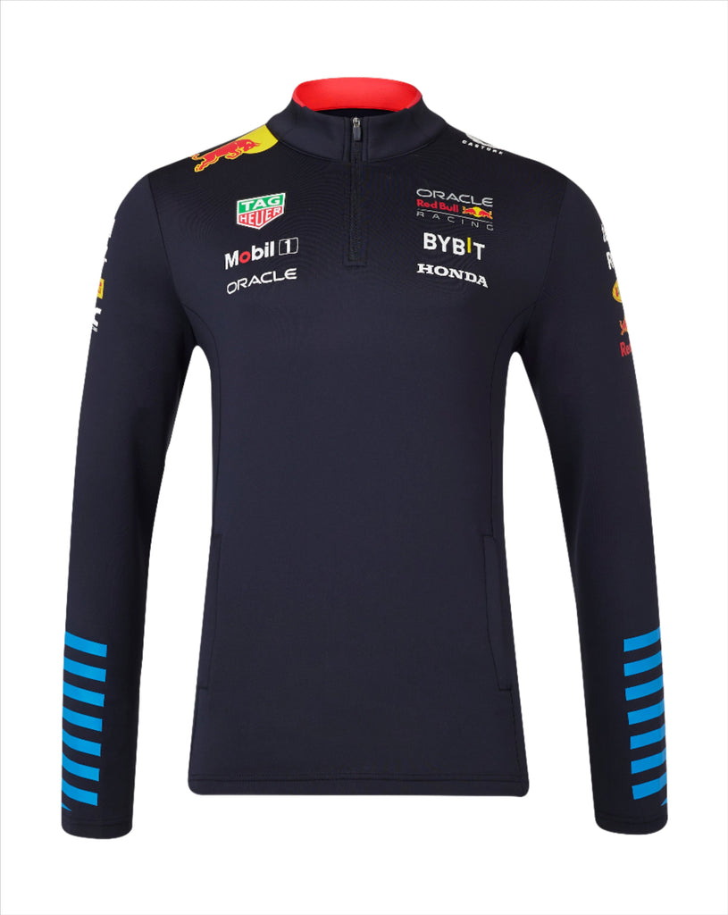 Red Bull Racing F1 2024 Team 1/4 Zip Mid Layer - Navy Jackets Red Bull Racing 